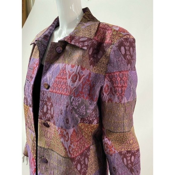 Coldwater Creek Womens Jacket Coat Multicolor Purp - Picture 4 of 12